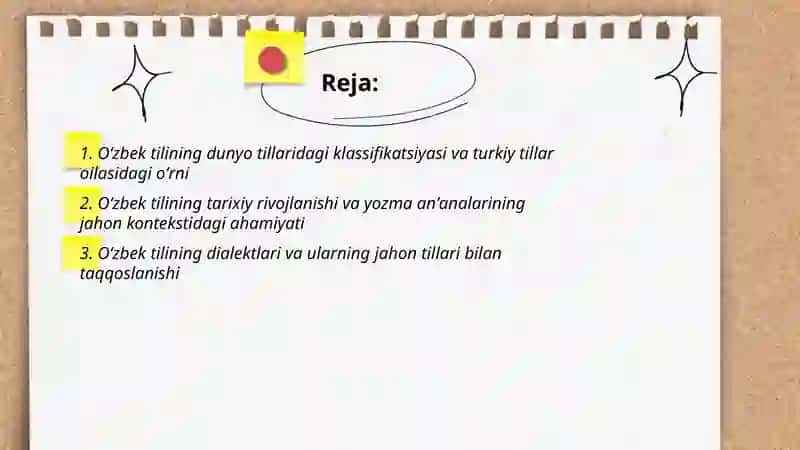 Dunyo tillari orasida oʻzbek tili 2
