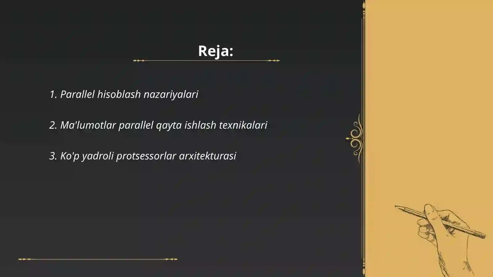 Parallel hisoblash nazariyalari 2