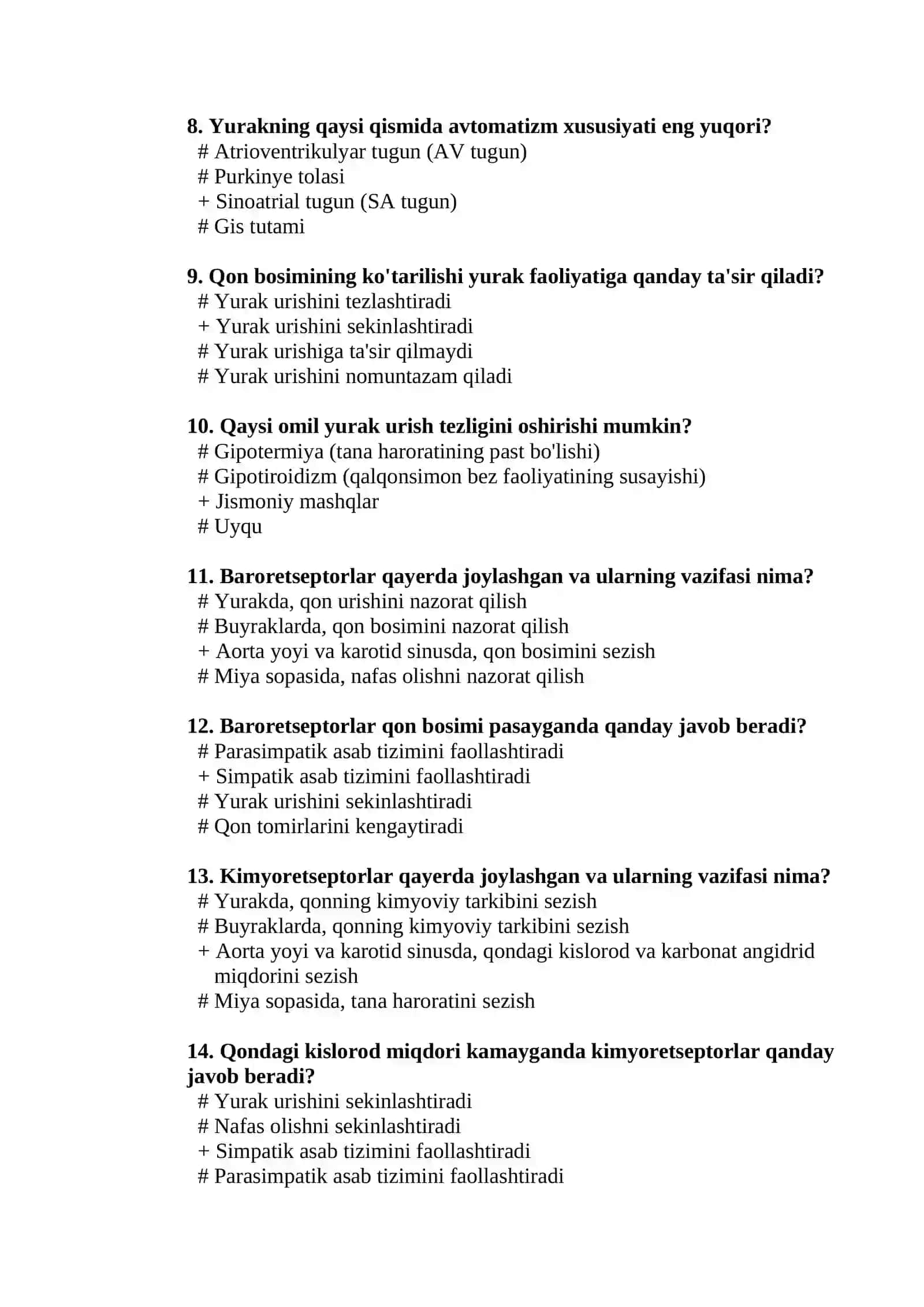 Yurak faoliyatining boshqarilishini o'rganish 2