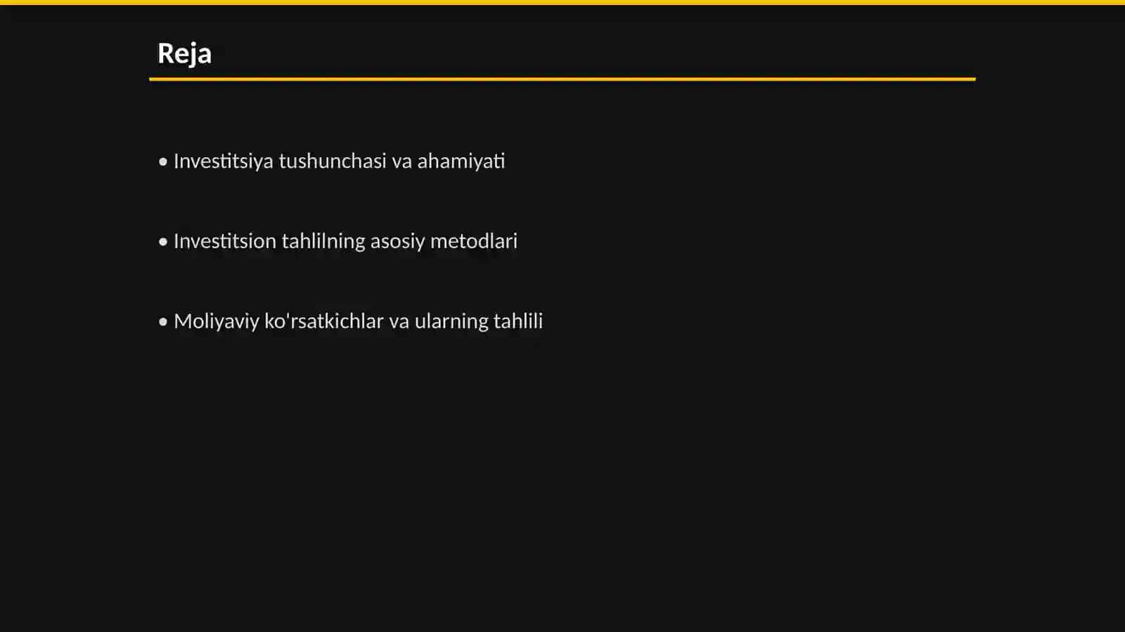 Investitsion tahlil 2