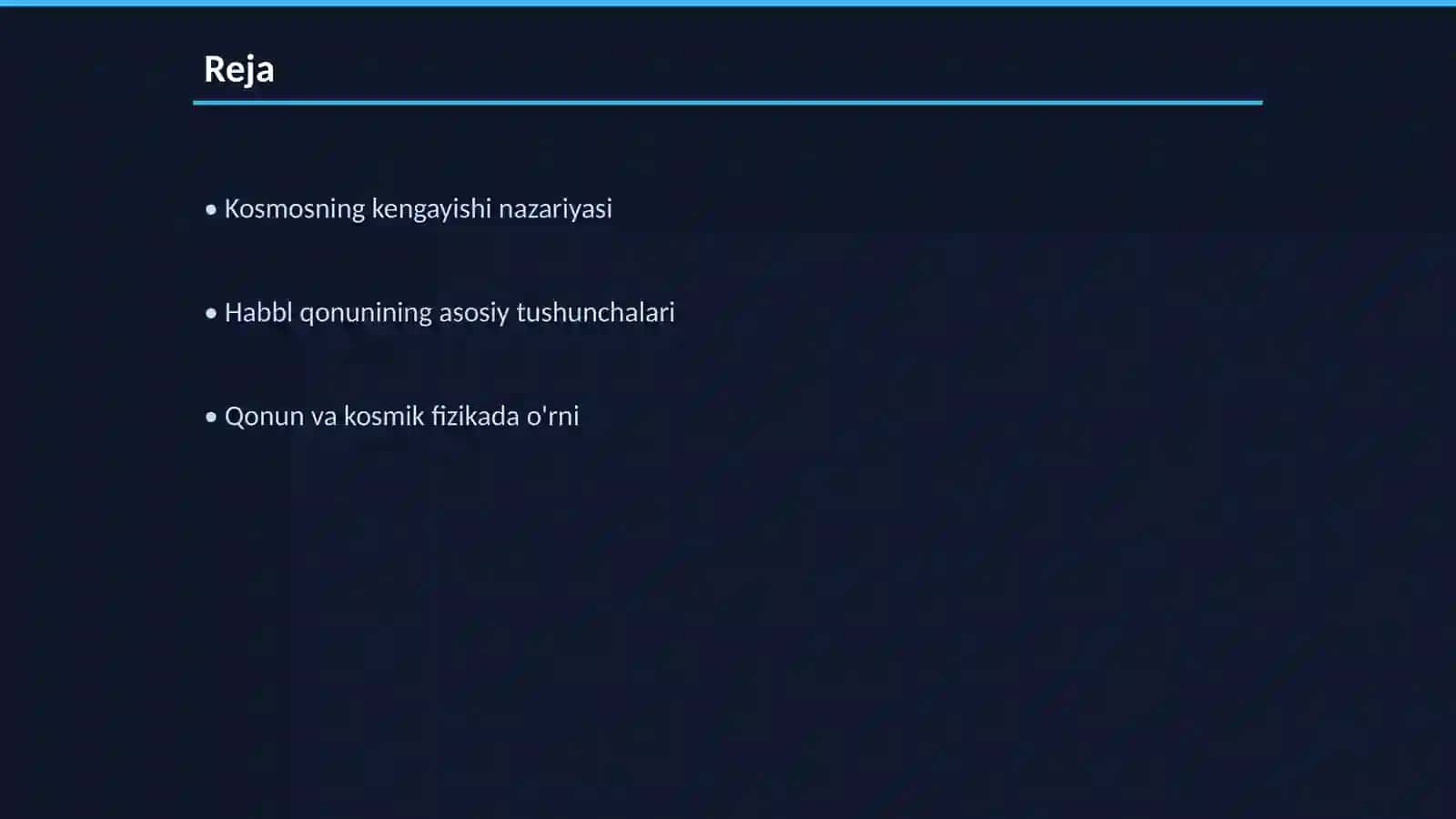 Kosmosning kengayishi.Habbl qonuni 2