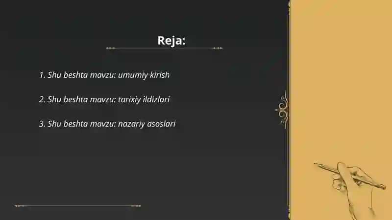 Shu beshta mavzu 2