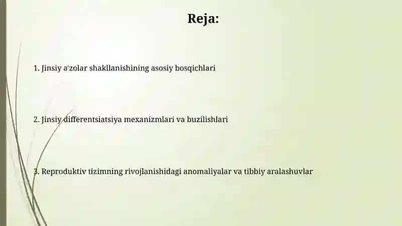 Reproduktiv tizim aʼzolarining shakllanishi 2