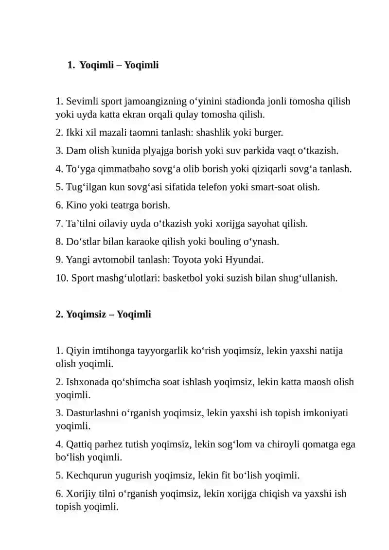 MAVZU: KURT LEWINNING MOTIVATSION NIZOLAR NAZARIYASI HAQIDA MISOLLAR 2