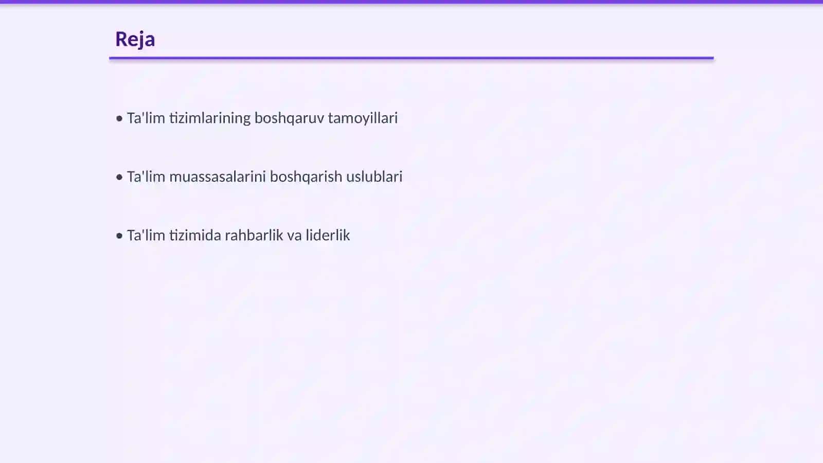 Ta'lim tizimi muassasini boshqarish tamoyillari va uslublari 2