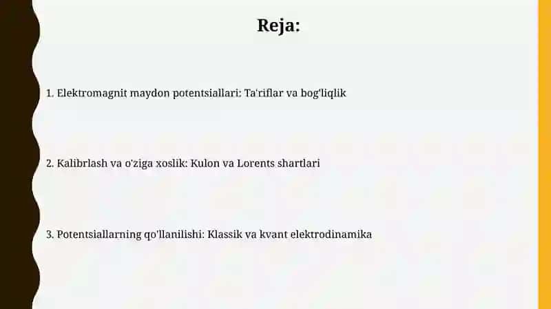 Elektromagnit maydon potentsiallari 2