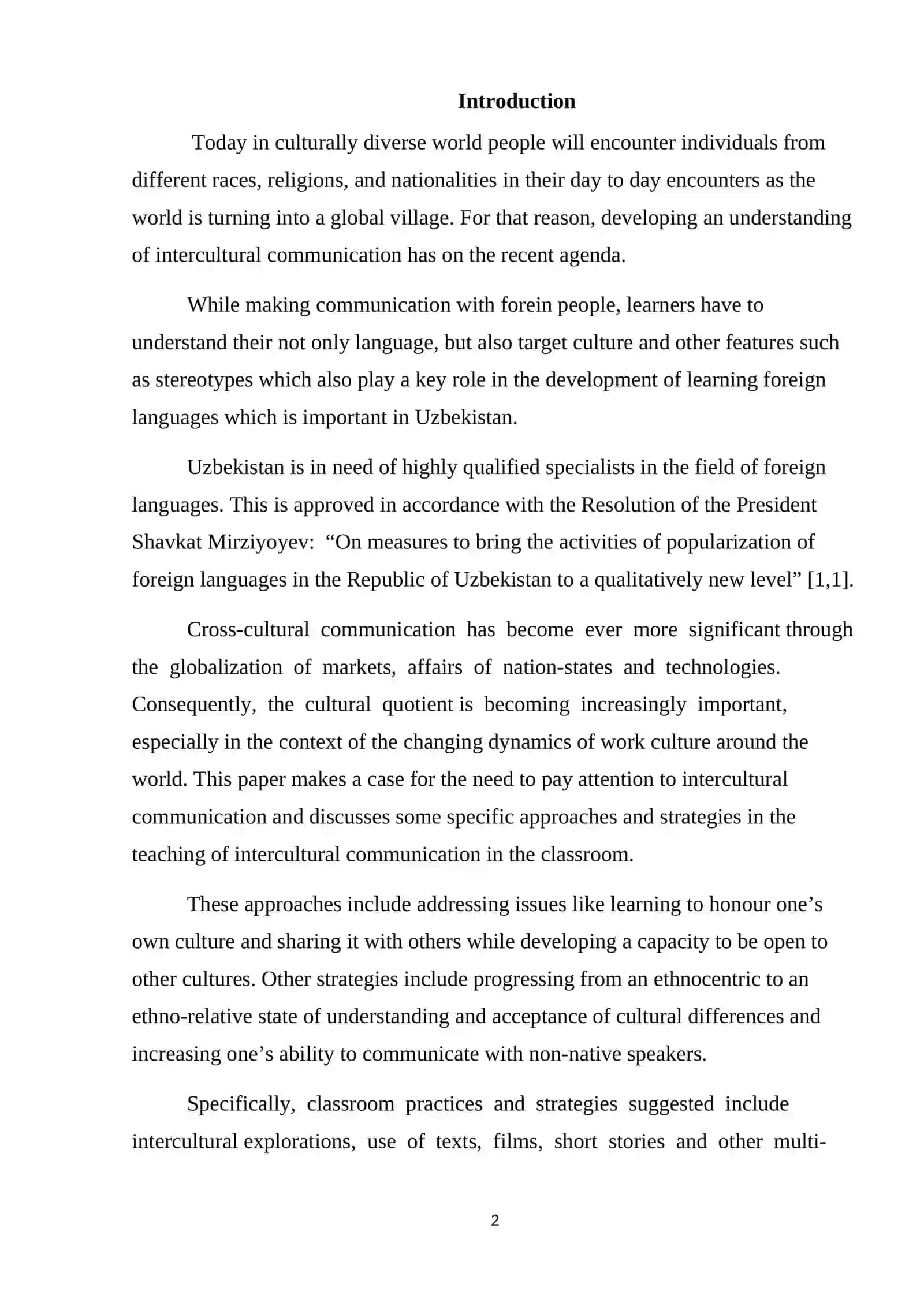 Cross Cultural Communication and Stereotypes 2