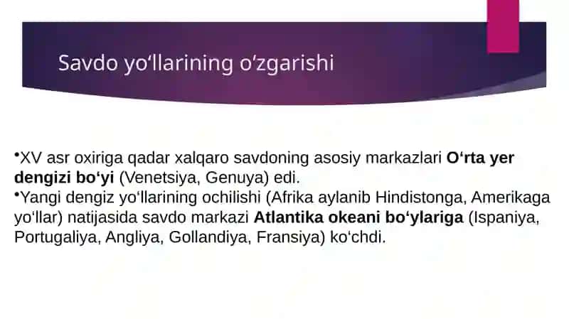 Buyuk geografik kashfiyotlarining iqtisodiy oqibatlari 2