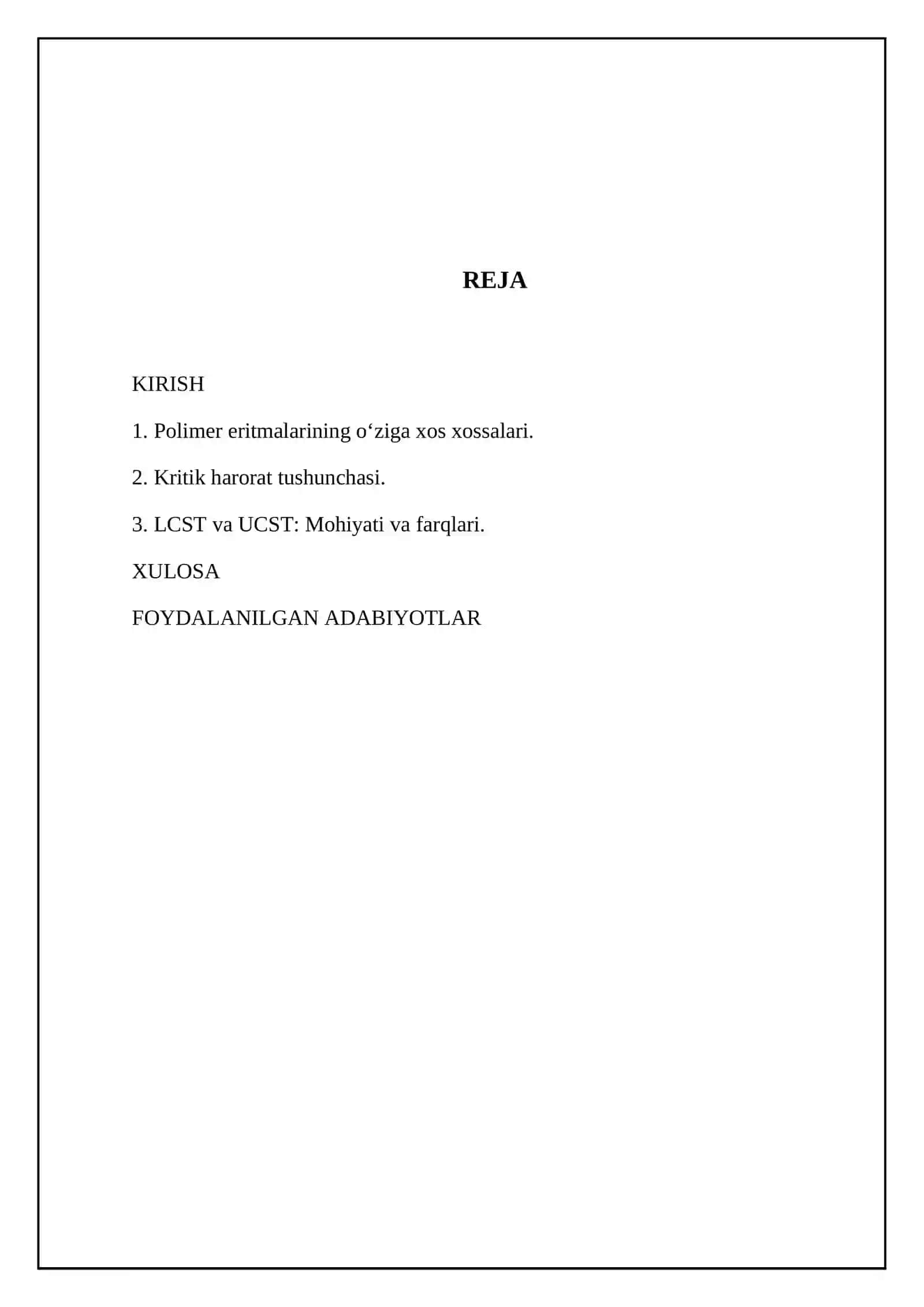 Polimer eritmalarning kritik haroratlari 2