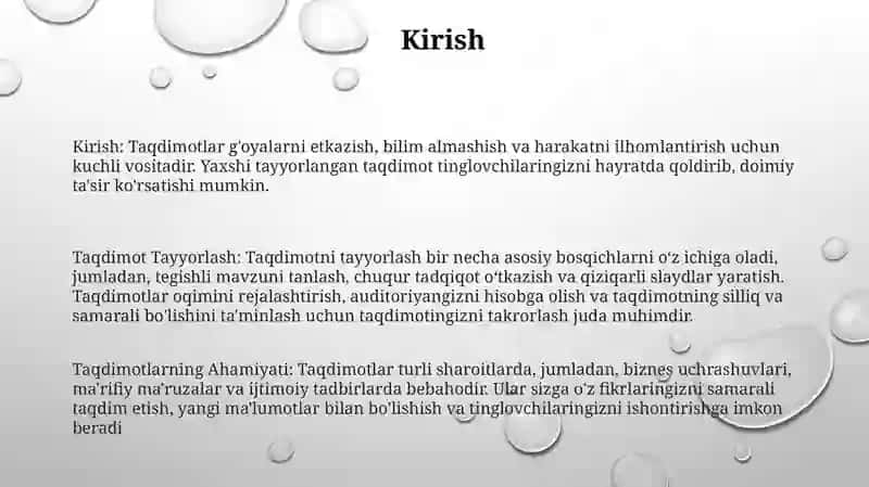 Taqdimot Tayyorlash 2