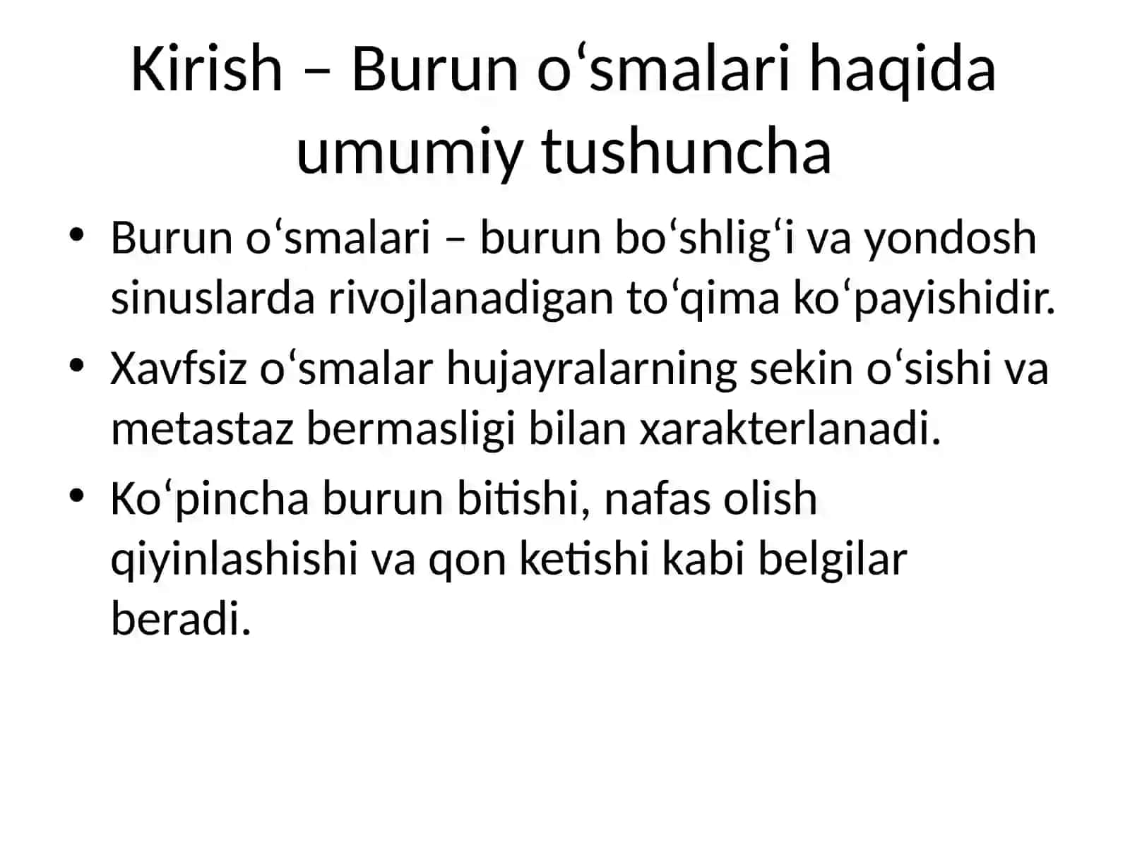 Burunning xavfsiz o‘sma­lari 2
