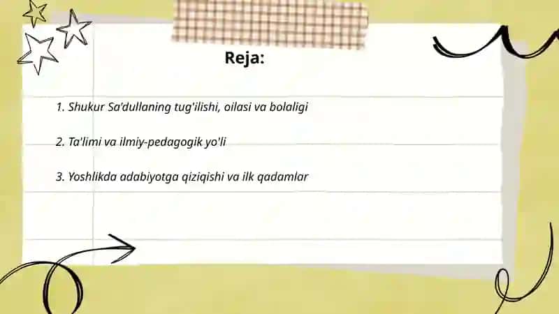Shukur Sa'dulla hayoti va ijodi 2