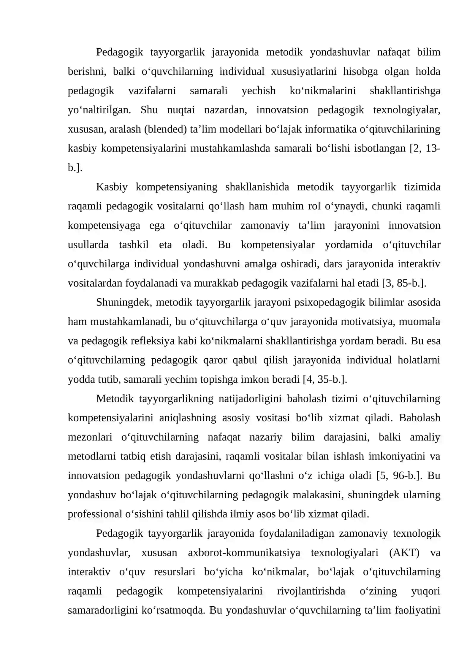 BO‘LAJAK INFORMATIKA O‘QITUVCHILARINI PEDAGOGIK FAOLIYATGA METODIK TAYYORLASH TEXNOLOGIYASINING AHAMIYATI VA UYLARNING KASBIY KOMPETENTLIGINI RIVOJLANTIRISHDAGI O‘RNI 2