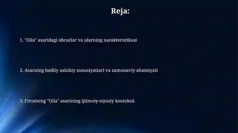 Fitratning "Oila" asari 2