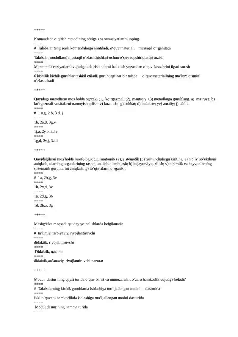 Kichik guruhlar tashkil etiladi 2