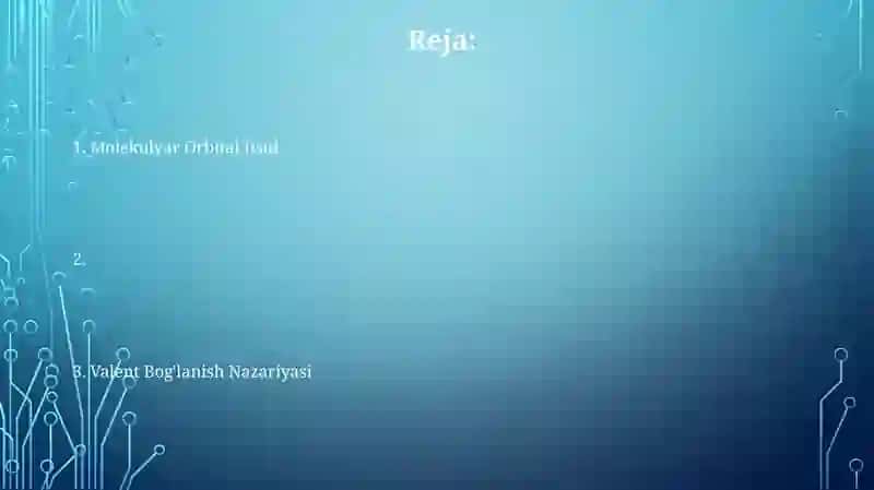 Valent bog'lar nazariyasi 2