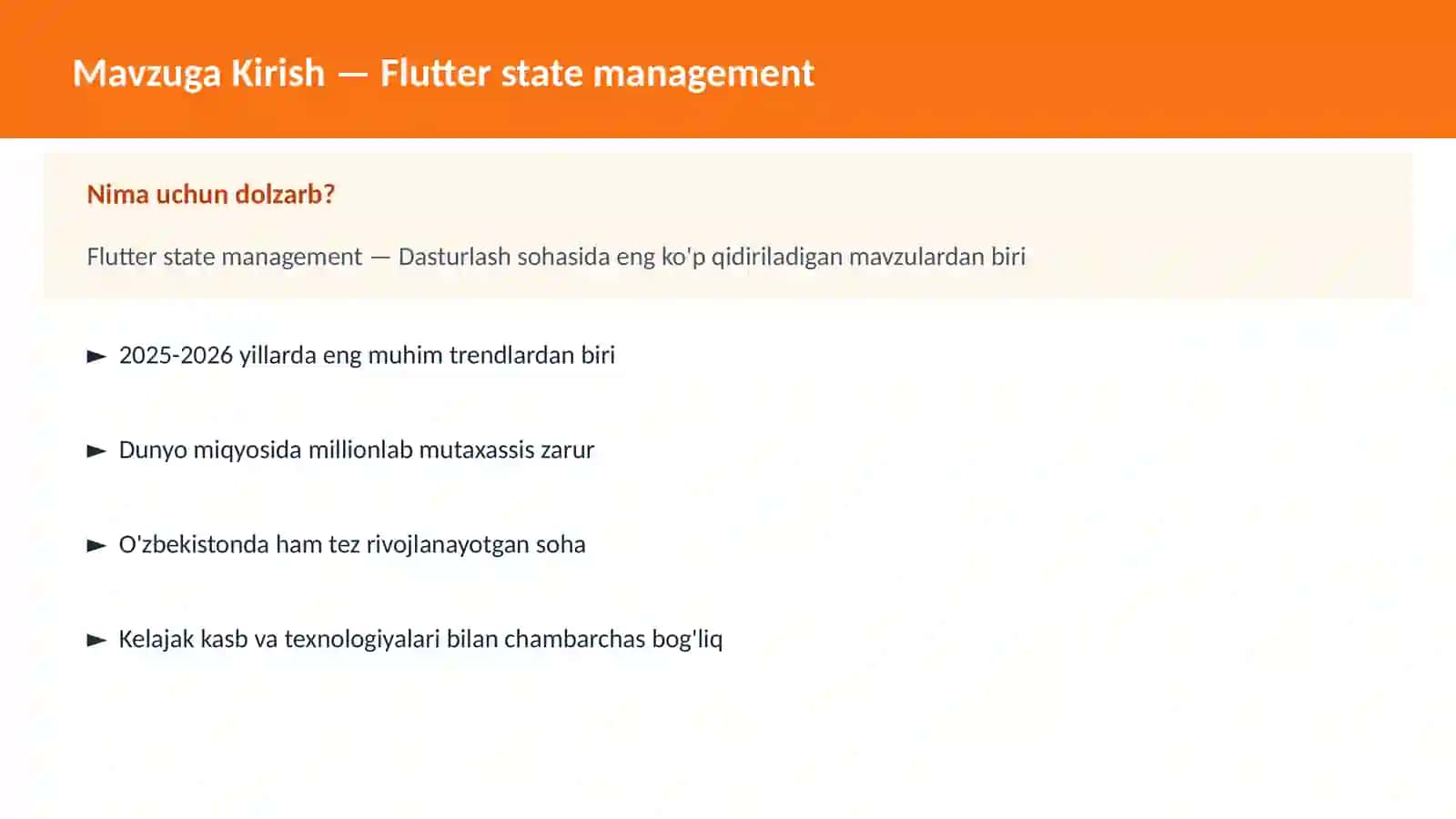 Flutter state management 2