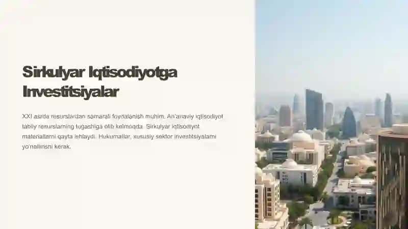 Sirkulyar Iqtisodiyotga Investitsiyalar 2