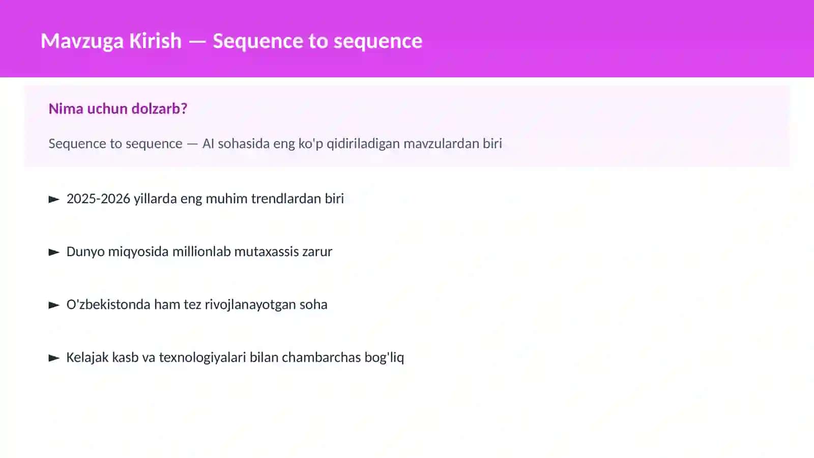 AI | DEEP LEARNING VA NEYRON TARMOQLAR 2
