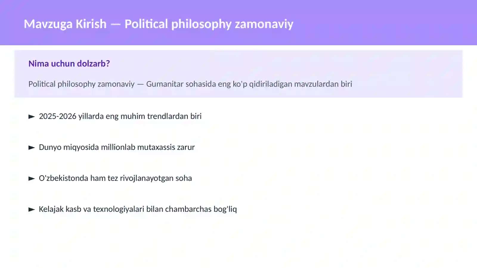 Political philosophy zamonaviy 2