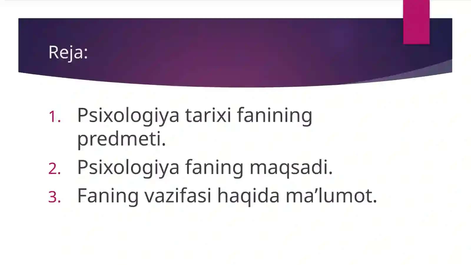 Psixologiya tarixi fanining predmeti va vazifalari 2
