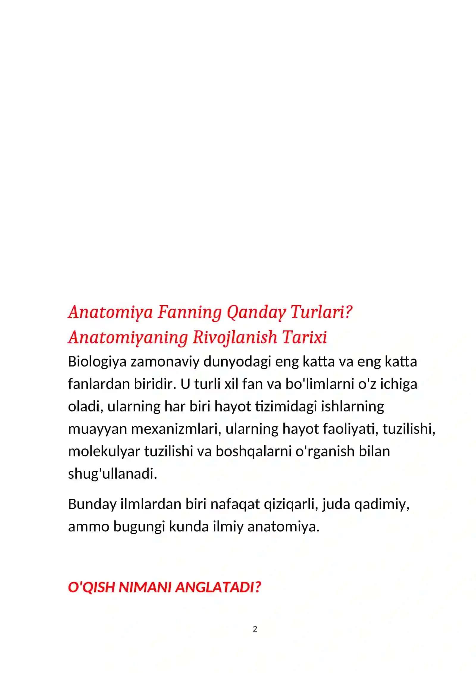 Anatomiya Fanning Qanday Turlari? Anatomiyaning Rivojlanish Tarixi 2
