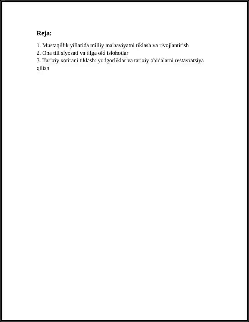 MUSTAQILLIKLIK YILLARIDA OʻZBEKISTONDA MAʼNAVIY MADANIY TARAQQIYOT 2