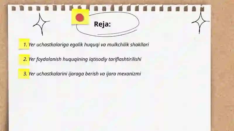 Yer uchastkalarining foydalanishning iqtisodiy huquqiy mexanizimi 2