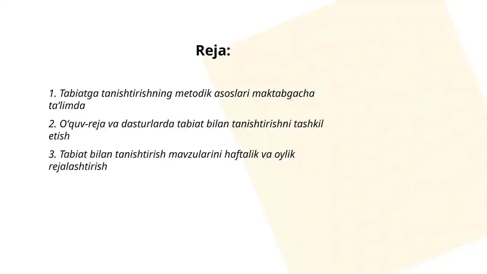 Tabiat bilan tanishtirishning metodik asoslari maktabgacha taʼlimda 2
