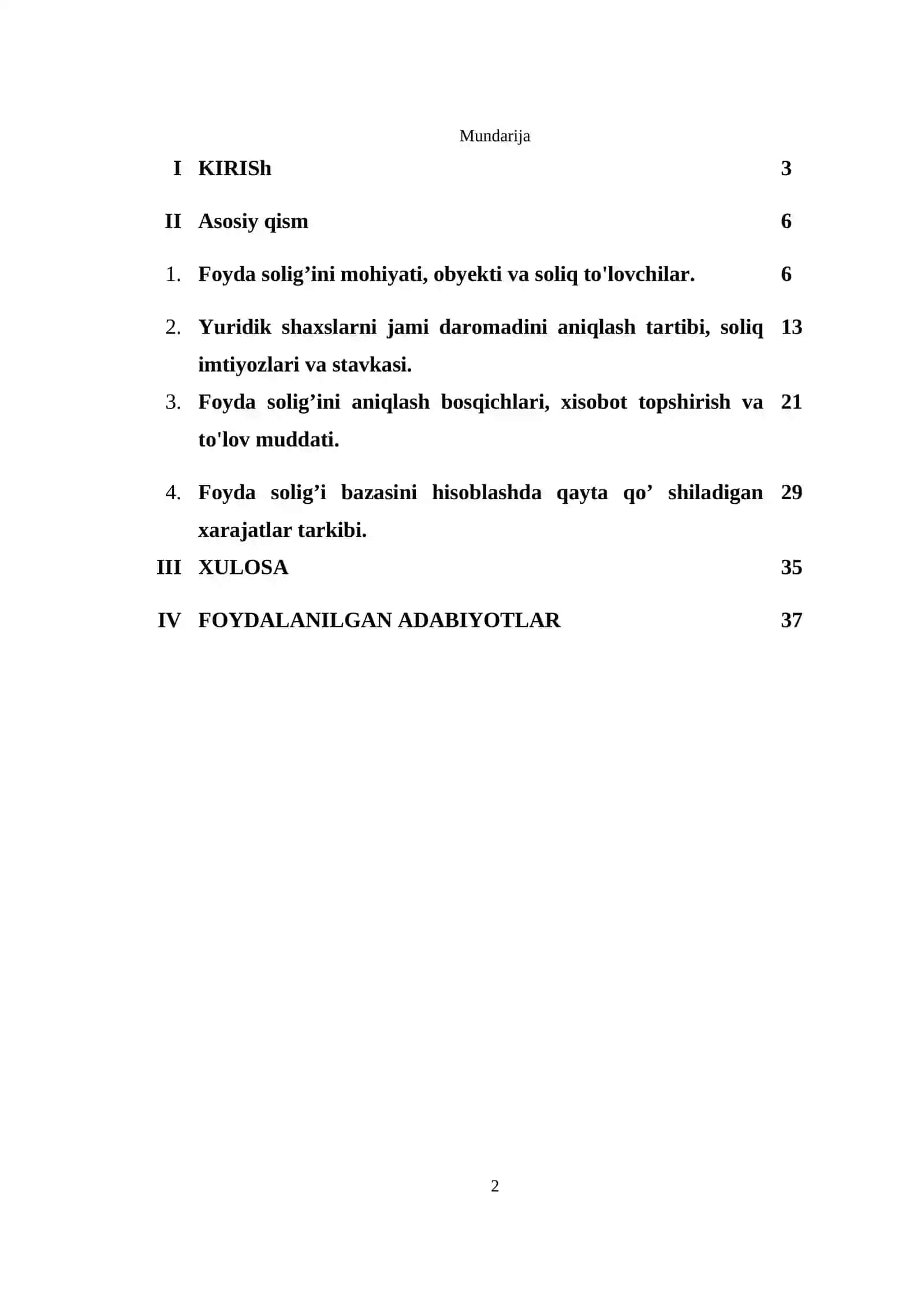 Foyda solig’ini hisoblash va byudjetga undirish tartibi 2