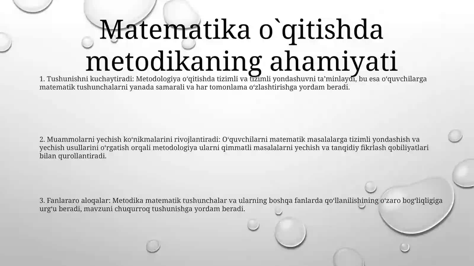 Boshlang'Ich Sinflarda Matematika O'Qitish Metodikasi,Fanlararo Bog'Liqligi 2