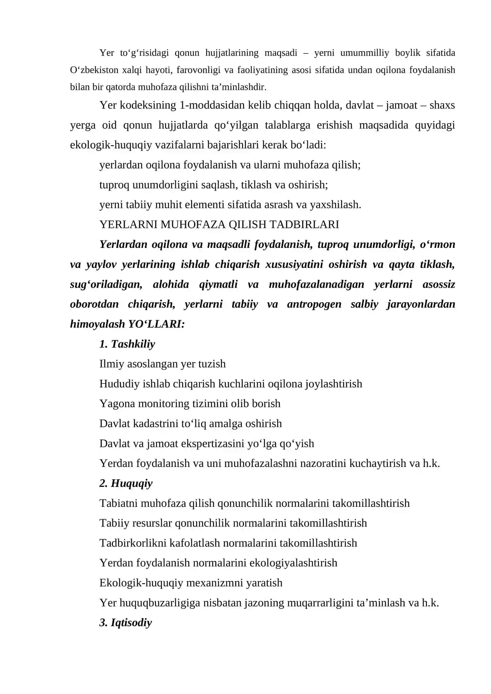 Yer muammolari va ularni yechish yo‘llari 2