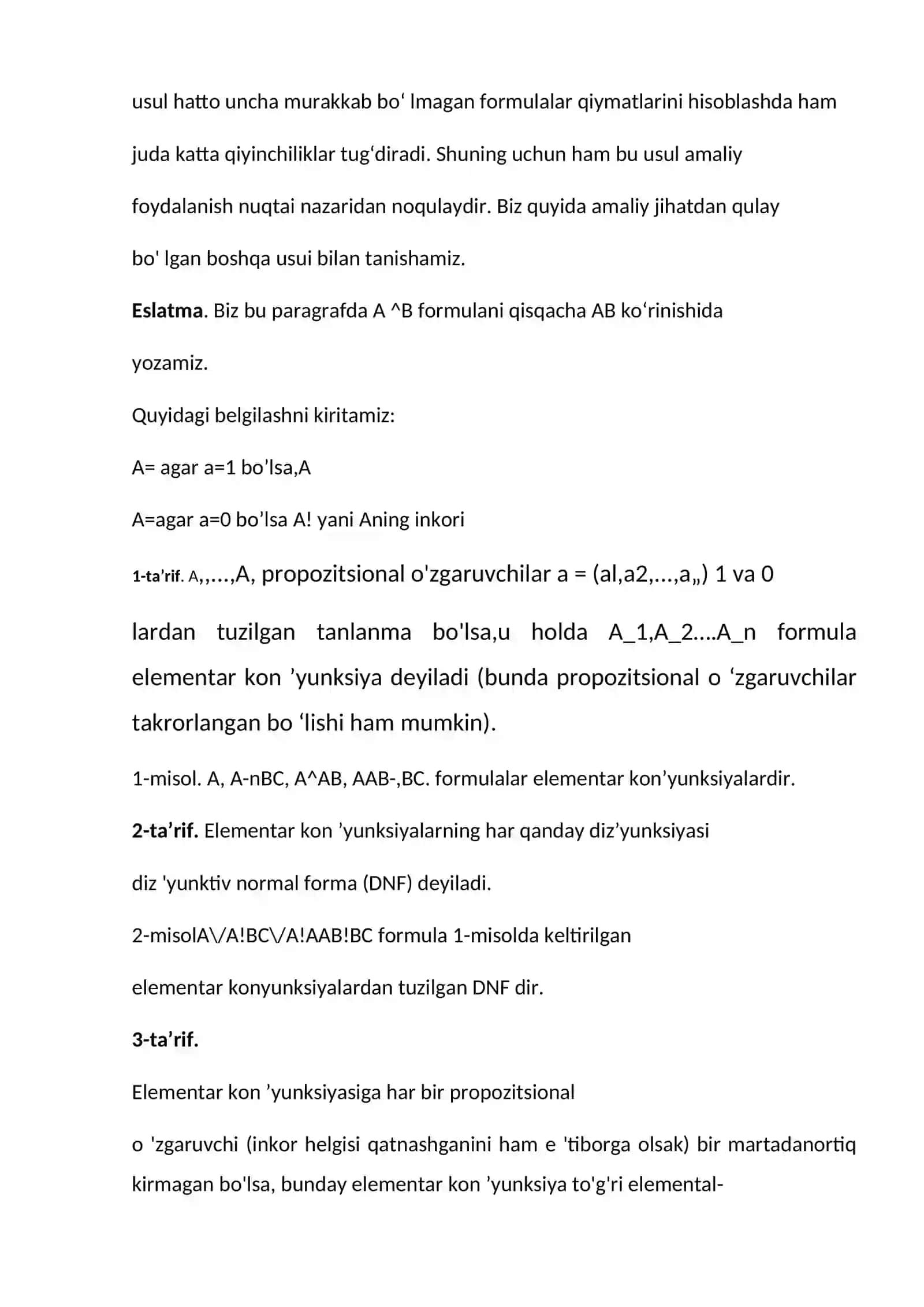 Yechilish muammosi: Normal formalari (Diskret matematika va matematik mantiq, 11 bet Word) 2