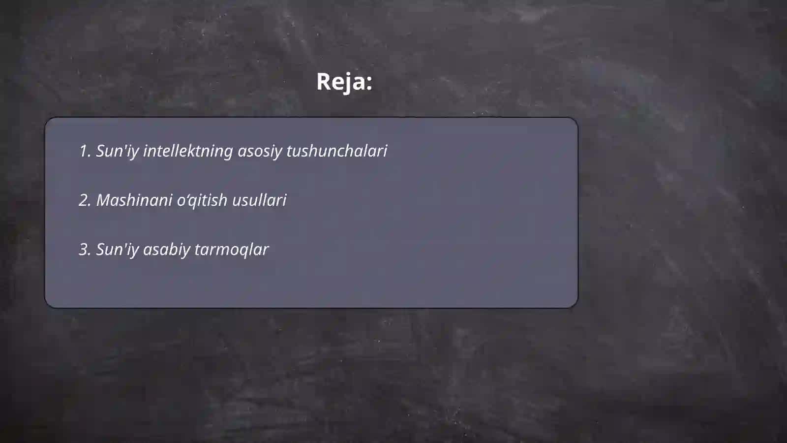 Suniy intellektning asosiy tushunchalari 2
