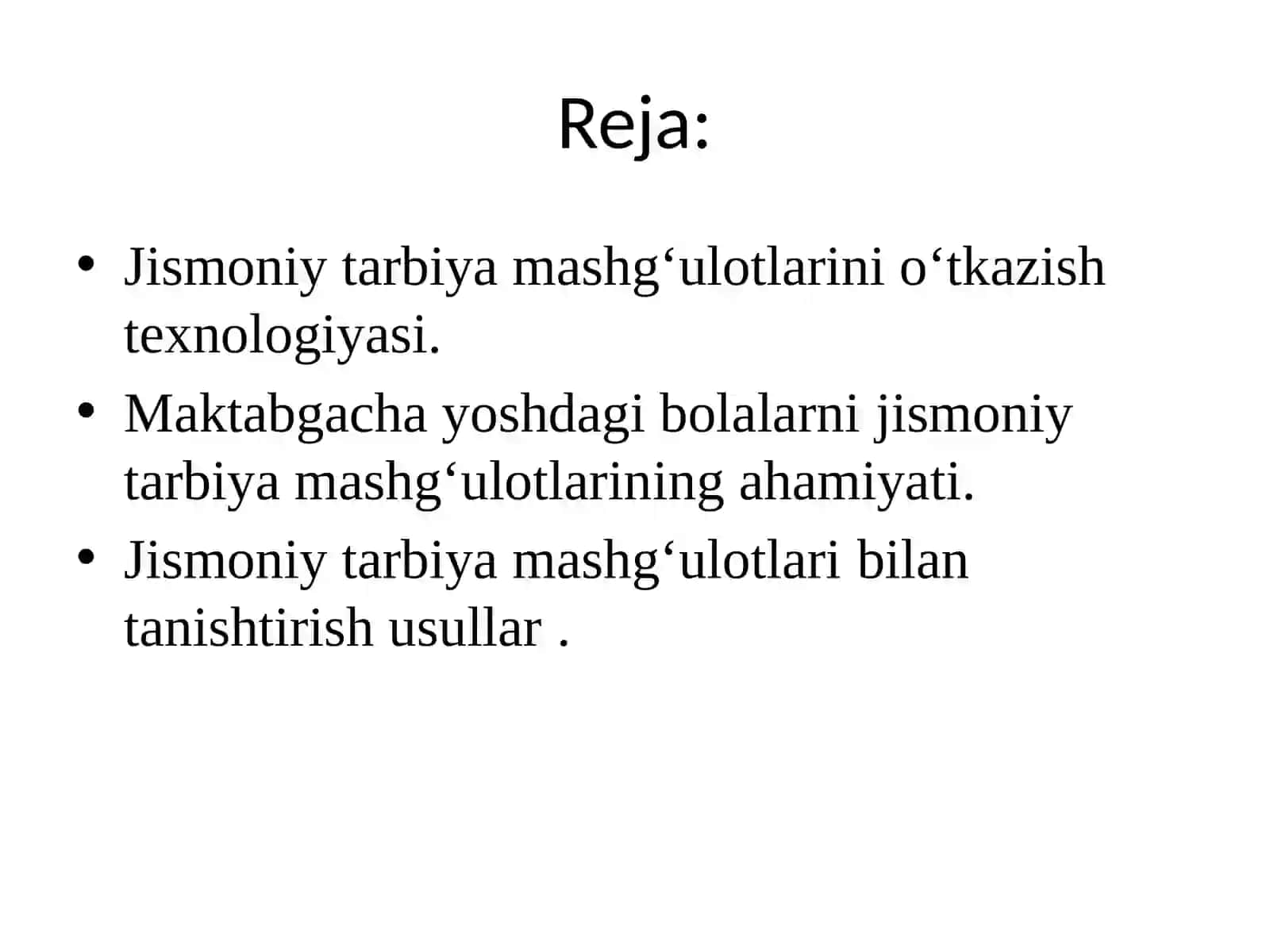 JISMONIY TARBIYA MASHG‘ULOTLARINI O‘TKAZISH TEXNOLOGIYASI 2