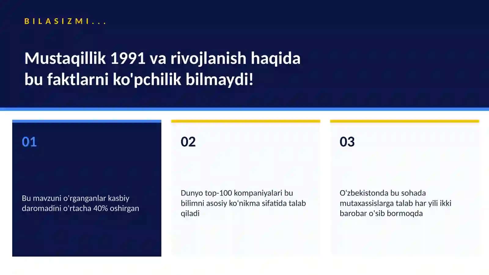Mustaqillik 1991 va rivojlanish 2