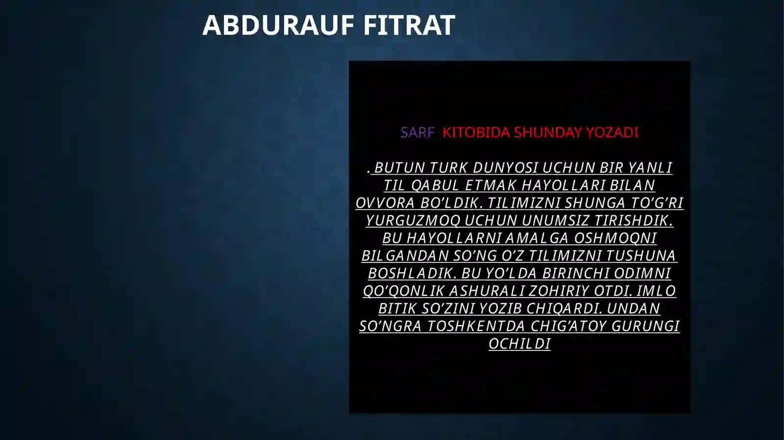 ABDURAUF FITRATNING LINGVISTIK QARASHLARI 2