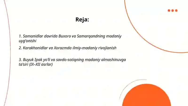 Buxoro va Samarqandning madaniy uygʻonishi 2
