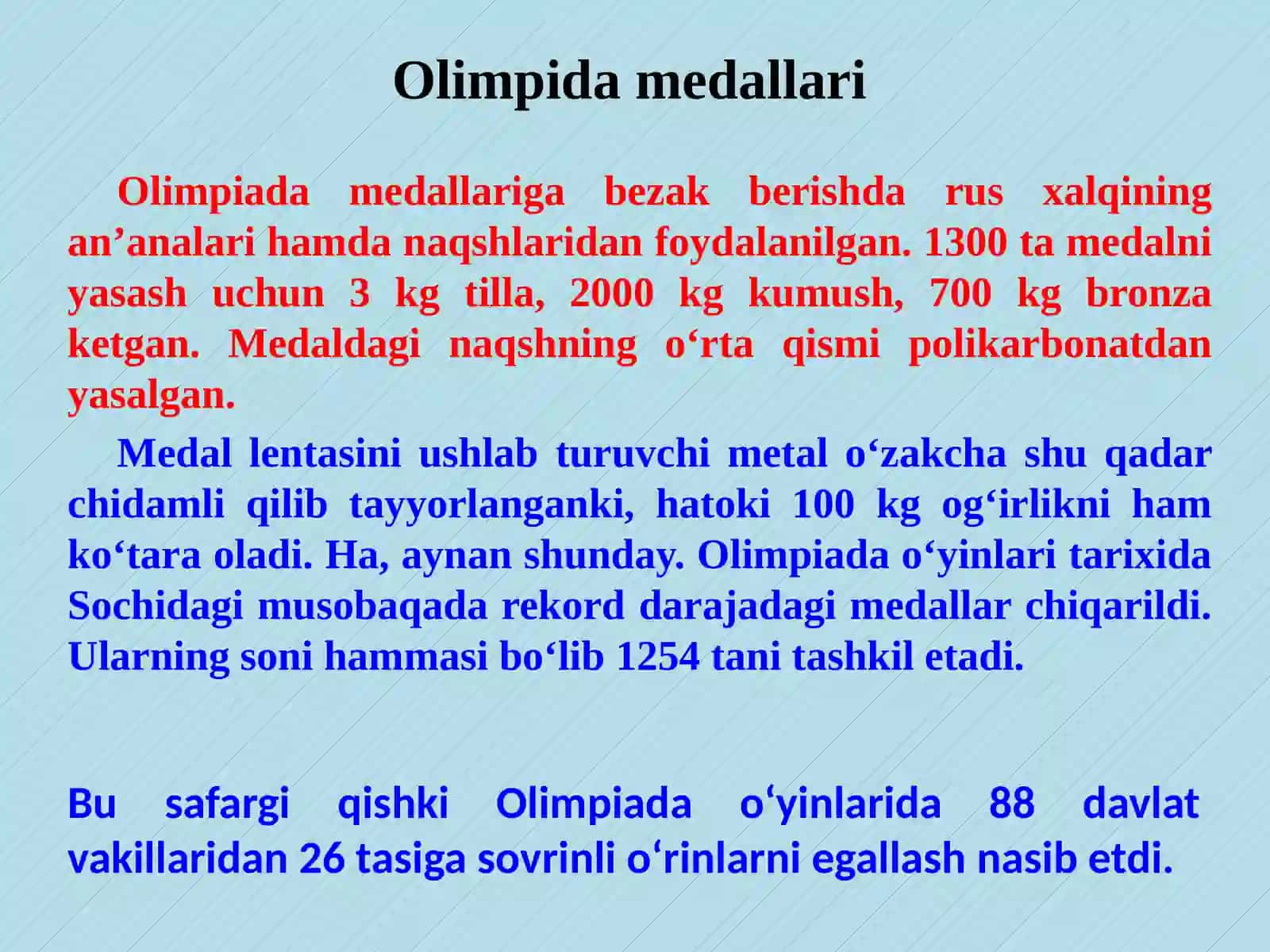 Olimpiada medallari 2