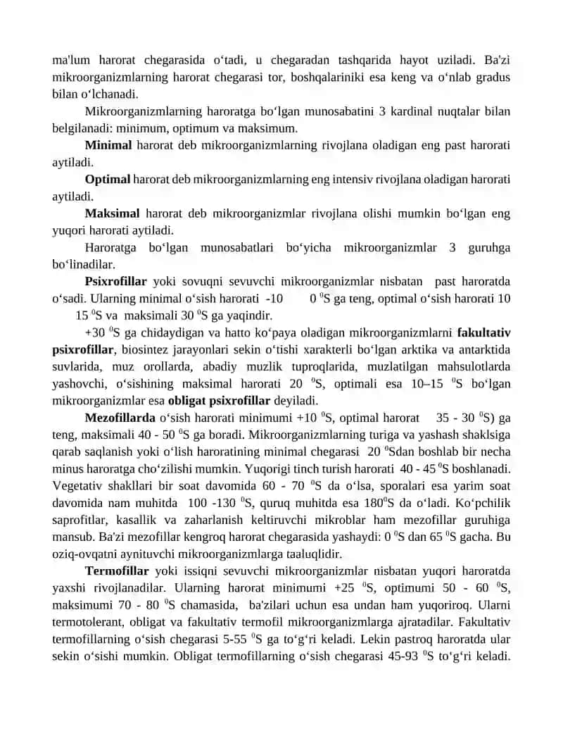 Mikroorganizmlarga fizik,kimyoviy va biologik omillarning ta'siri 2