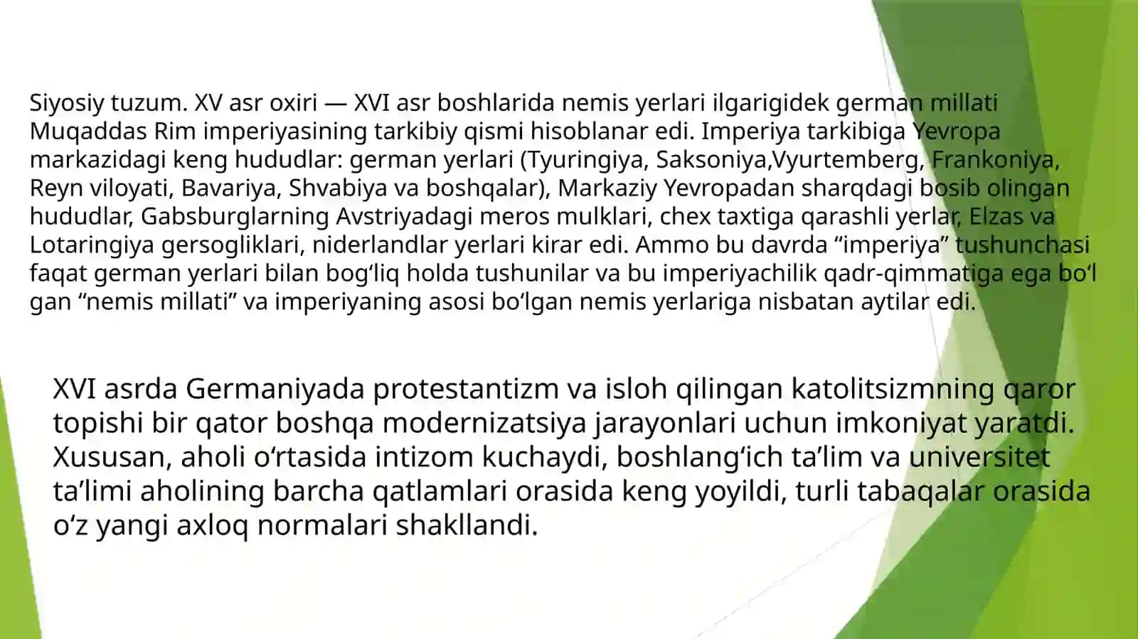 GERMANIYA IMPERIYASIDAGI SIYOSIY-IQTISODIY JARAYONLAR 2