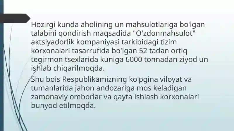 Omuxta yem ishlab chiqarish texnologiyasi va uni saqlash 2