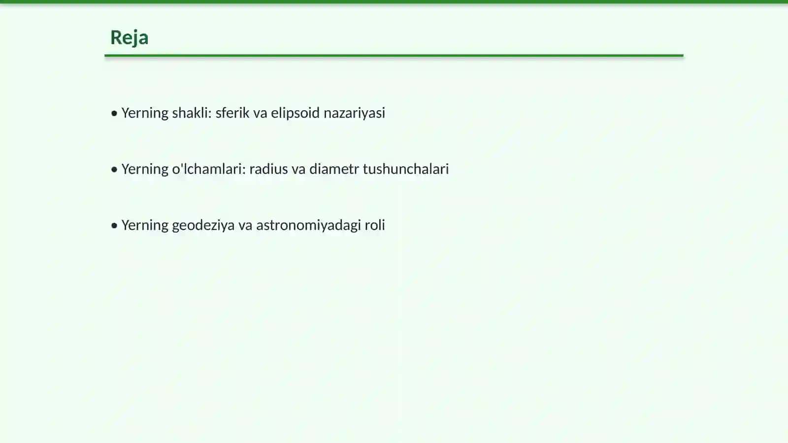 Yerning shakli va oʻlchamlariga oid masala va mashqlar 2