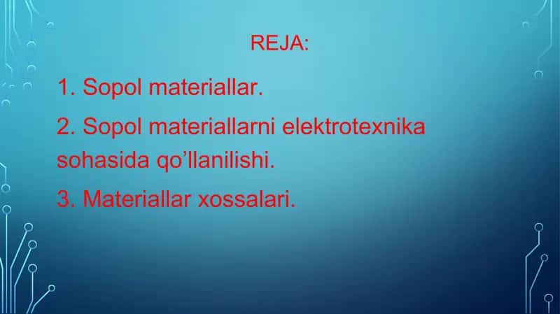 Elektrotexnika MeTALL-SOPOL MATERIALLARI 2