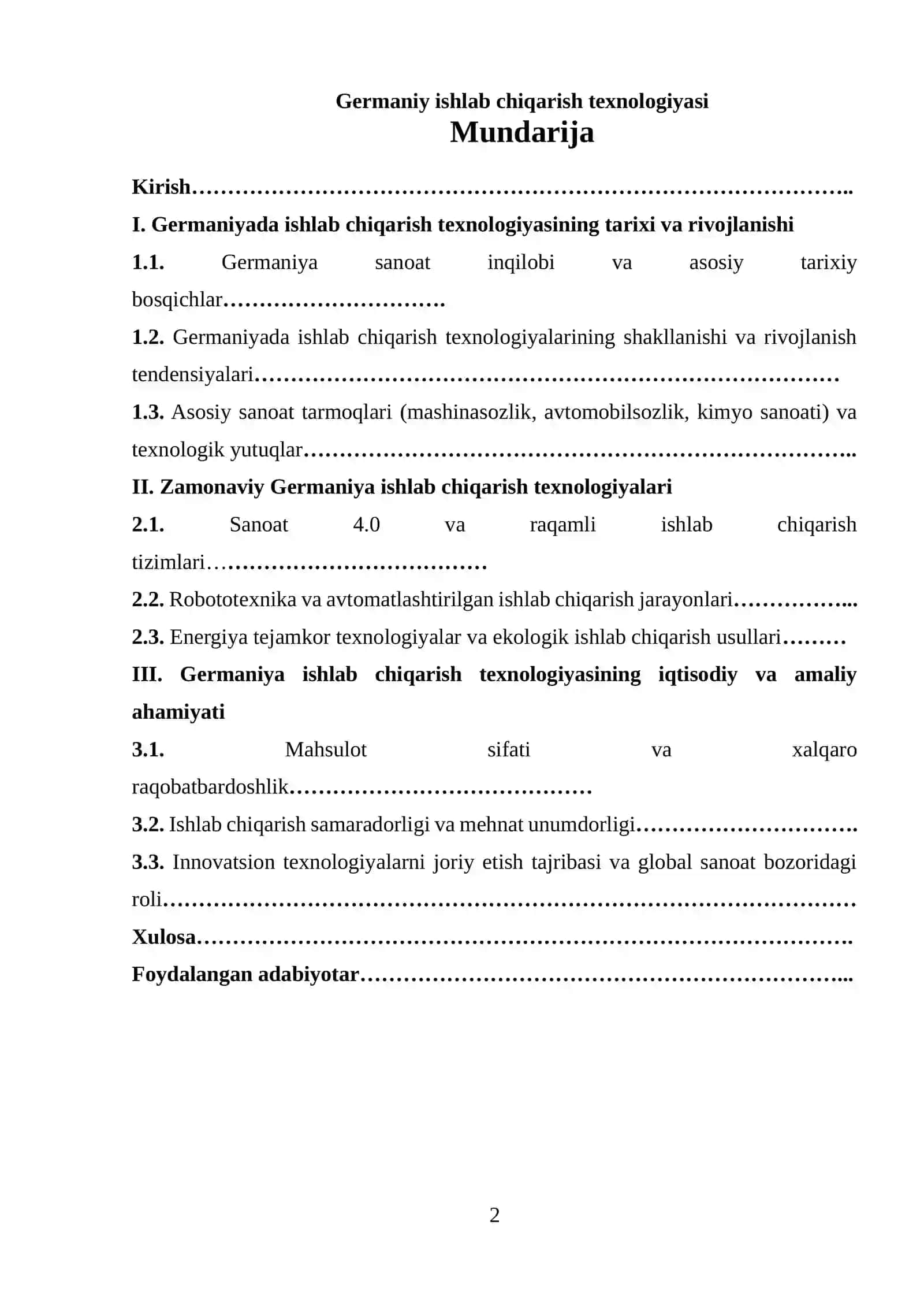 Germaniy ishlab chiqarish texnologiyasi 2