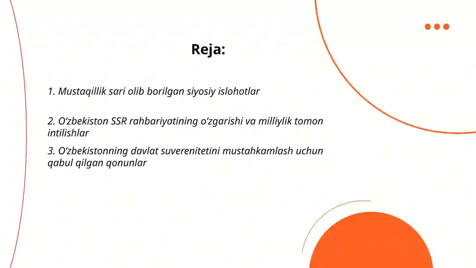 Mustaqillikka erishish arafasida Oʻzbekistondagi ijtimoiy siyosiy jarayonlar 2