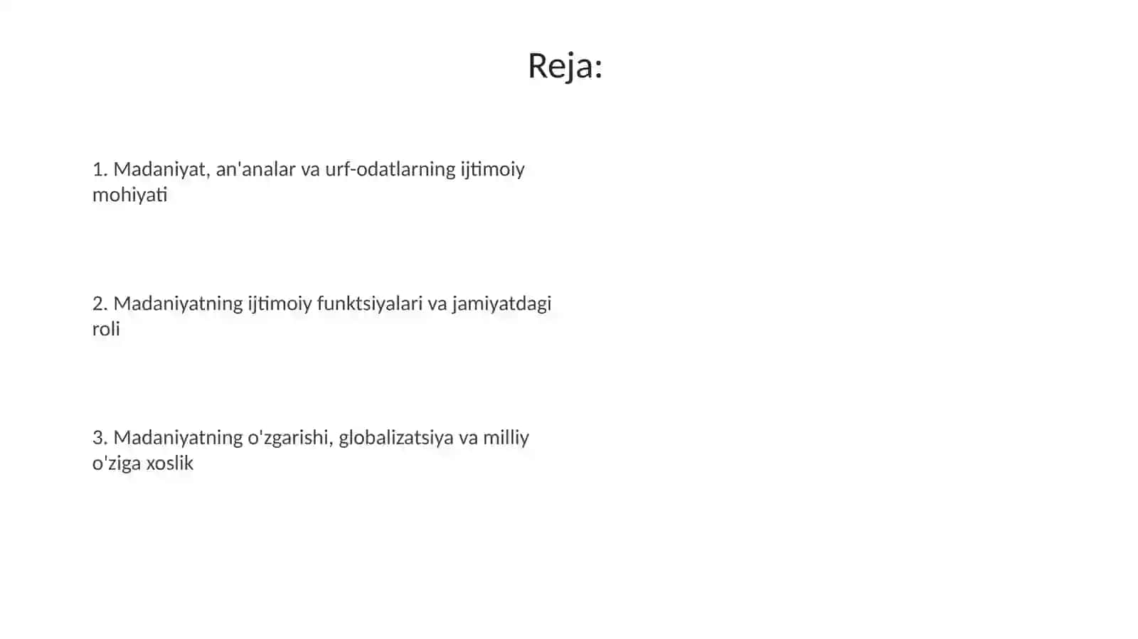 Madaniyat, an’ana va urf-odatlarning ijtimoiy mohiyati 2