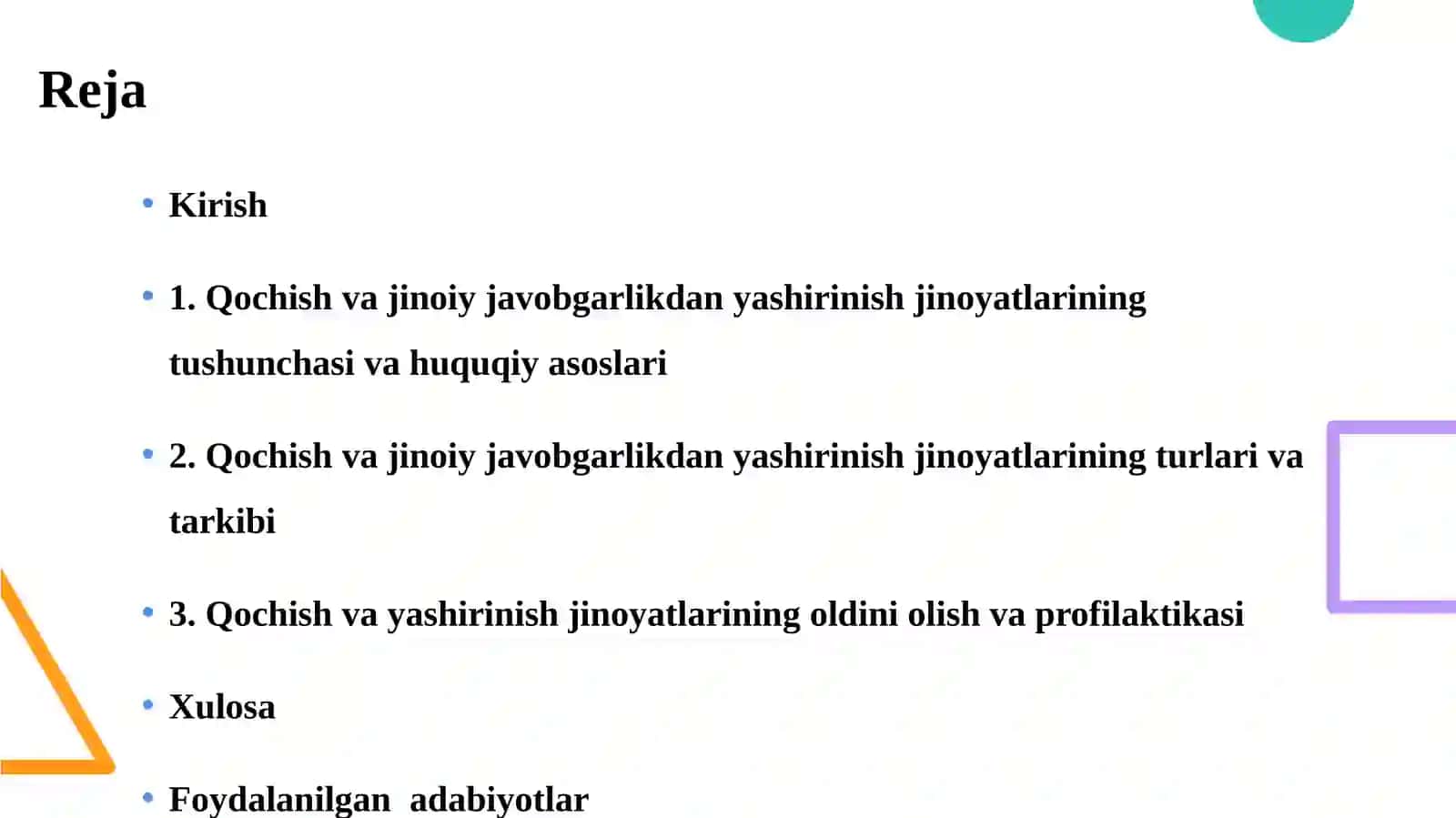 Qochish va jinoiy javobgarlikdan yashirinish jinoyatlari huquqiy tahlili. 2