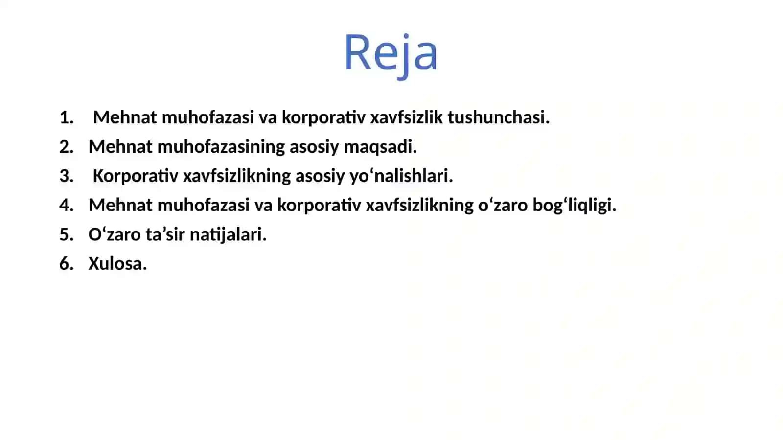 Mehnat muhofazasi va korporativ xavfsizlikning o’zaro bog’liqligi 2