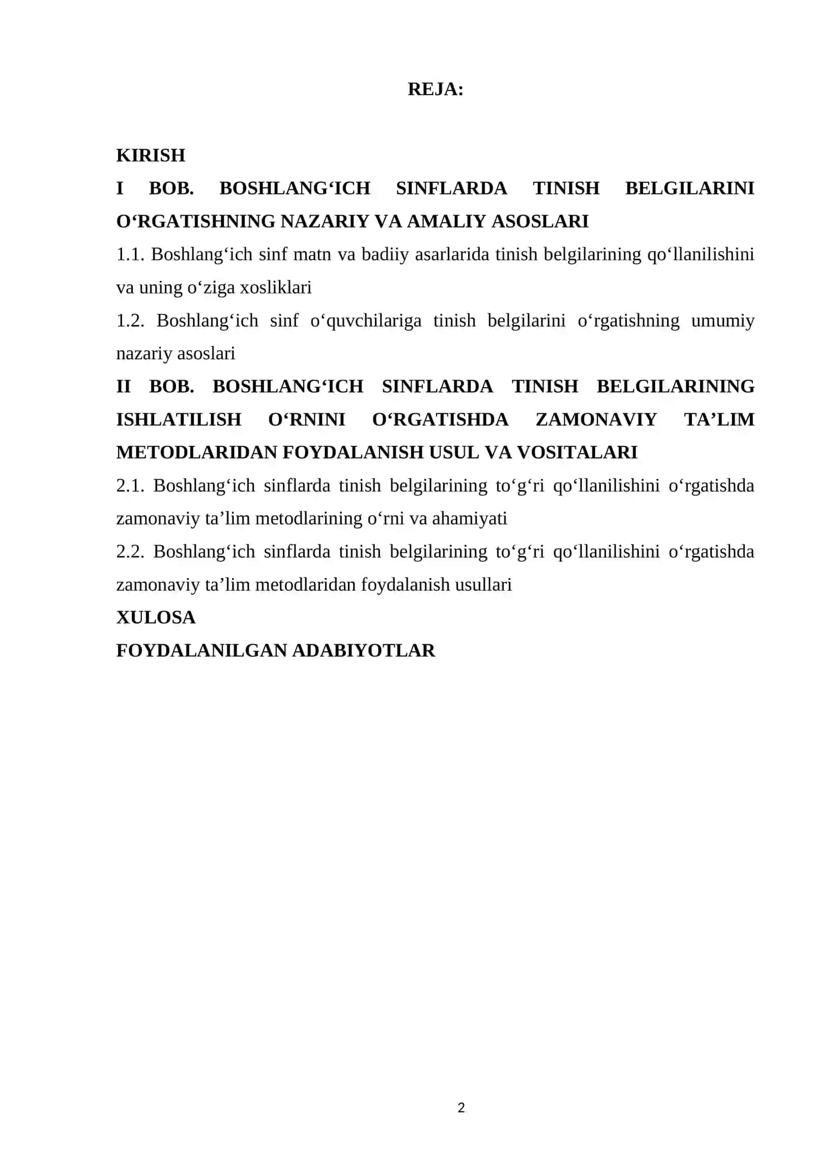 BOSHLANGʻICH SINFLARDA TINISH BELGILARINI OʻRGATISHNING NAZARIY VA AMALIY ASOSLARI 2